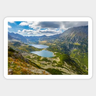 Five Ponds valley scenic landscape in Tatra Mountains Sticker